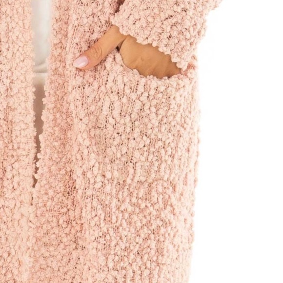 Blush Oversized Soft Cardigan with Pockets - Picture 8 of 8